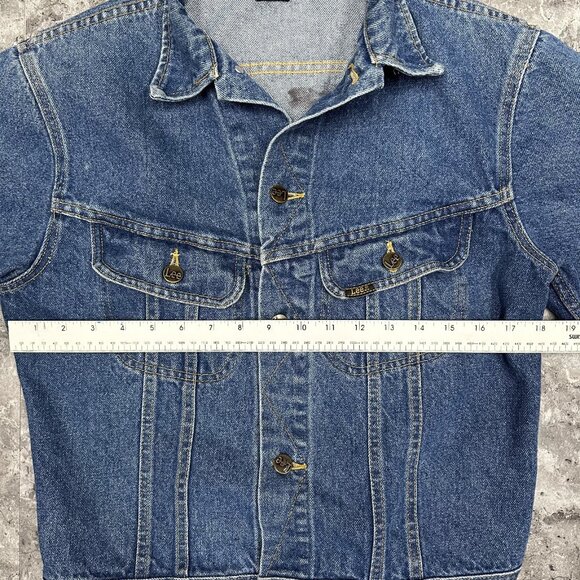 Vintage Lee Denim Jean Jacket Size 16 Youth Girls Made In Canada - Picture 5 of 6